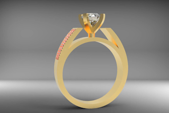 create 3d cad jewelry design and rendering