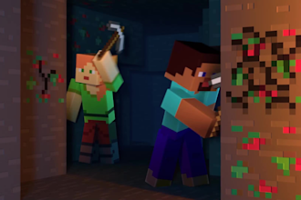 create a minecraft 3d animation