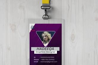 design id badge, name card, press pass, lanyard, for you