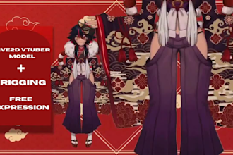 design and rig pro live2d model vtuber model  vtuber commission for vtube studio