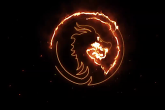 animate your logo intro with dragon fire reveal