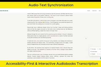 build an interactive audio tour, audiobook or storytelling website