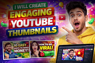 design eyecatching youtube thumbnail
