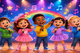 sing your children songs in a cute voice