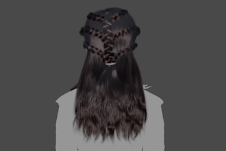 create realistic and stylized 3d hair model for games and character