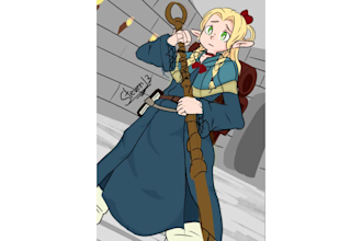 draw anime character illustration, vtuber, oc or fanart