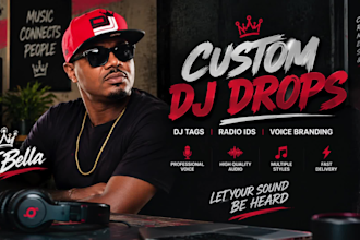 produce male dj drops and tags radio sweepers dj jingles podcast intro with sfx