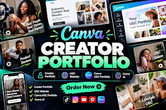 creator portfolio, ugc website, canva ugc portfolio, ugc portfolio and canva ai