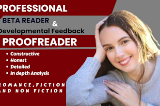 provide developmental feedback for your romance, technology and christian book
