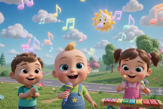 create premium cocomelon style 3d ai nursery rhymes  animation for kids