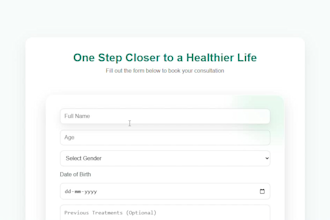 make you a landing page with a working back end