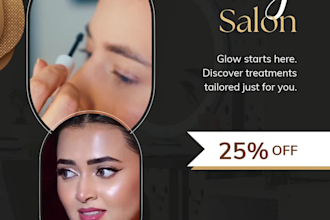design beauty salon social media posts and ads