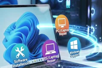 install software, repair, fix windows, computer, pc, laptop remotely