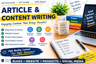 write SEO friendly articlescontent writing