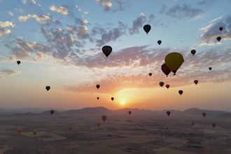 capture your surprise proposal by balloon or in the agafay desert with drone
