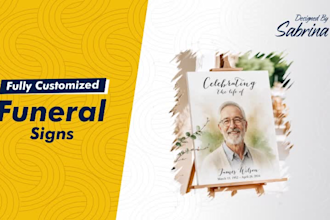 design funeral program kit, funeral flyer and obituary flyer