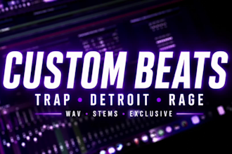make a custom trap, rap, hip hop or detroit beat