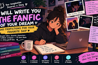 write you the fanfic of your dream and write fanfictions for your favorite ship