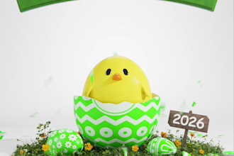 make a short easter 3d video for you