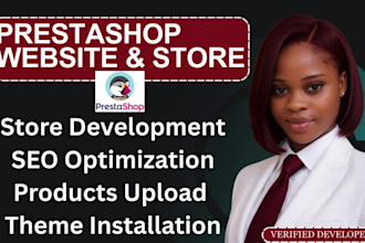 create develop instal prestashop ecommerce store redesign prestashop webiste seo