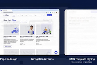 redesign your webflow website with a modern responsive layout