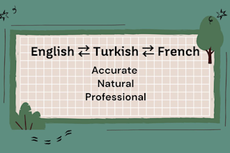 translate between english, french and turkish