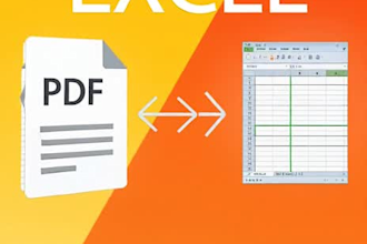 be your PDF to excel and data entry specialist