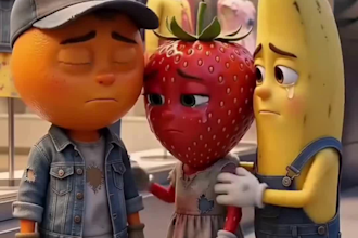 viral ai talking fruits videos talking food pixar animation video tiktok ads ugc
