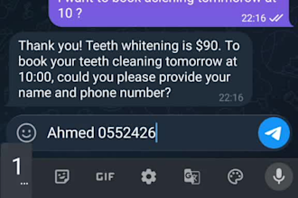 build an ai chatbot that answers customers and books appointments