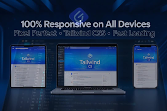 convert figma to responsive HTML CSS tailwind website