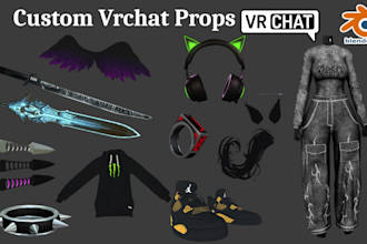 create custom vrchat props vrchat clothing vrchat accessories for your avatar