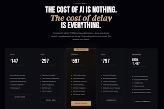 build a landing page with ai chatbot for your business