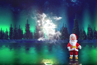 do magic santa logo animation for christmas