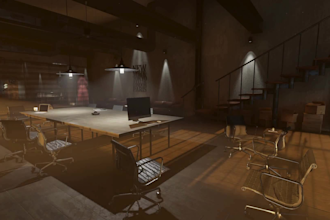 create realistic 3d interior environments and rooms in unity