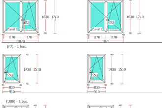 design pvc windows and doors tehnical drawings