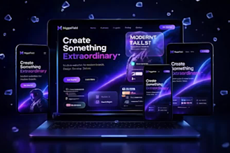 a modern interactive landing page UI for your business
