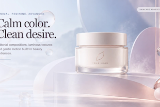create feminine korean style ai skincare video ads