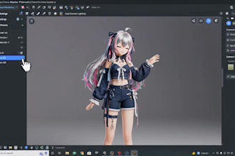 create a 3d vtuber avatar, vroid model and vrchat character
