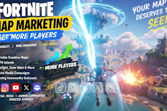 promote your fortnite map, uefn island and creative game promotion