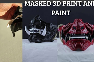 sculpt ,3dcosplay armor, 3d halloween mask, 3d print and paint,3d cosplay props