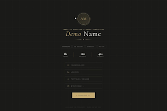 create an animated digital business card in HTML