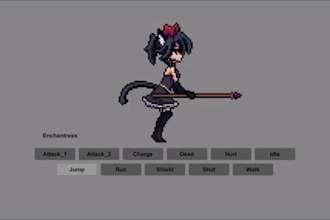 create pixel art character sprites 2d sprite sheet animation rpg maker for game
