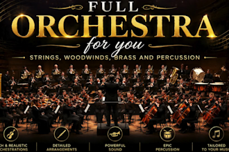 record live full orchestra for you strings, woodwinds, brass and percussion
