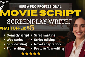 adapt your novel to movie script, screenplay film script screenwriting tv series