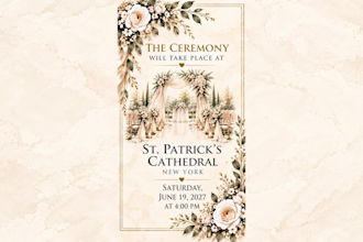 design bespoke luxury digital wedding invitations