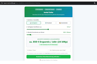 build an interactive solar ROI and savings calculator