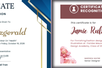 create custom certificate diploma and award design