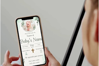 design minimalist baptism invitations