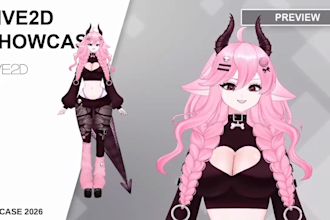draw live2d vtuber model live 2d vtuber avatar live2d rigging vtuber commission