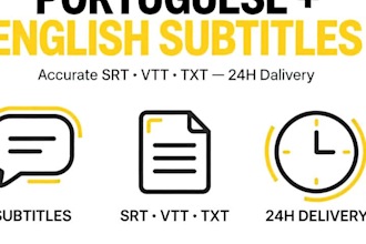 transcribe brazilian portuguese to english subtitles srt vtt